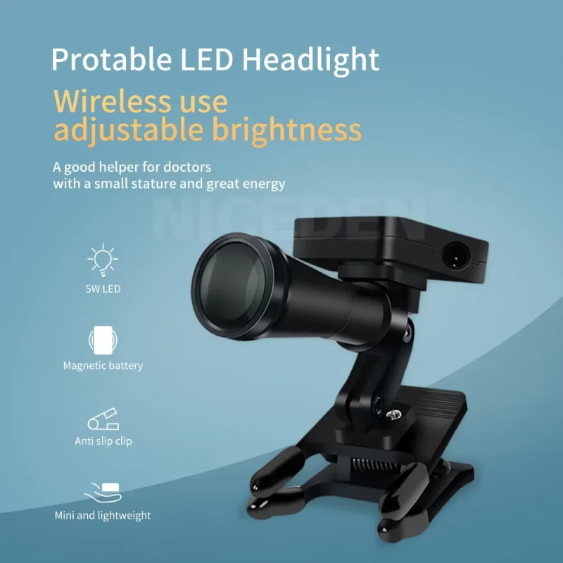 Premium Wireless Portable 5W Lab Headlamp LED Light Magnetic Replaceable Battery Dual Battery Laboratory Portable Headlight