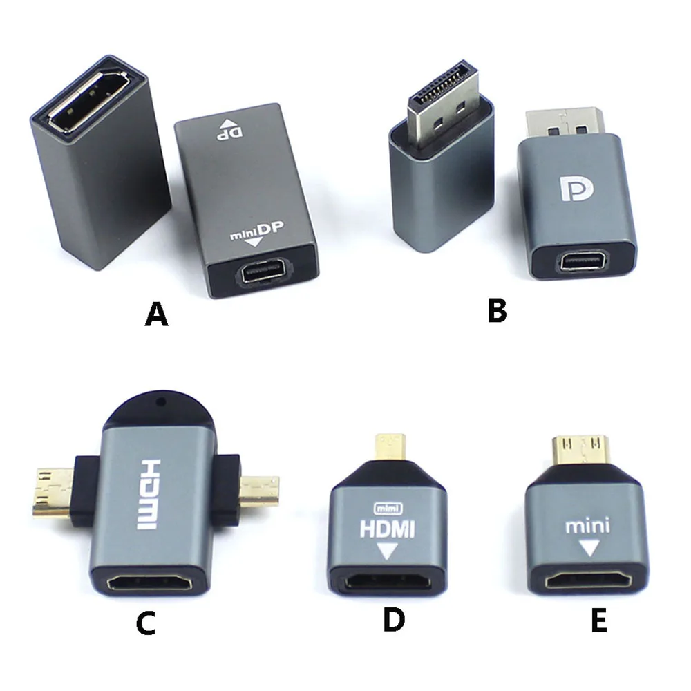 Micro/Mini DP to HDMI-compatible Adapter 4K@60Hz HDMI male to HDMI female For PC Laptop Projector Converter adapter ﻿