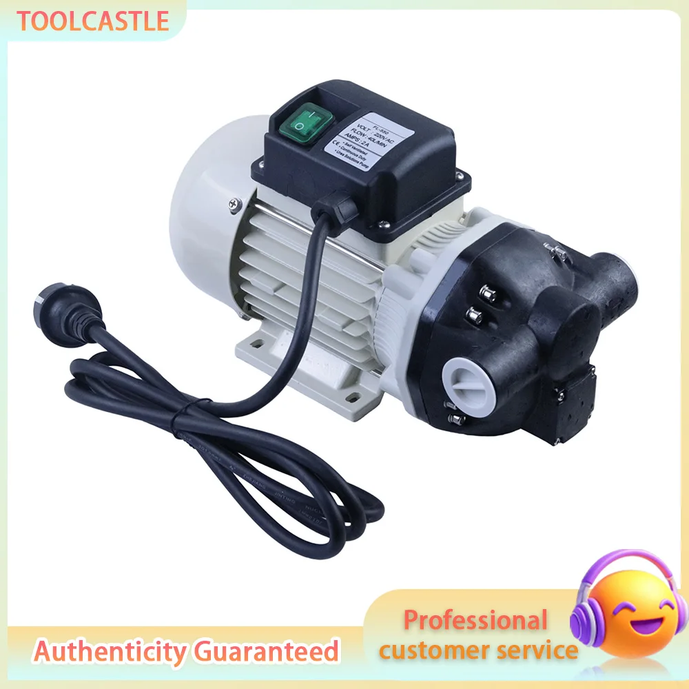 Electric Diaphragm Pump 220V, Self-Priming Chemical Transfer Pump for Acids Alkalis Solvents, Corrosion-Resistant Chemical Pump
