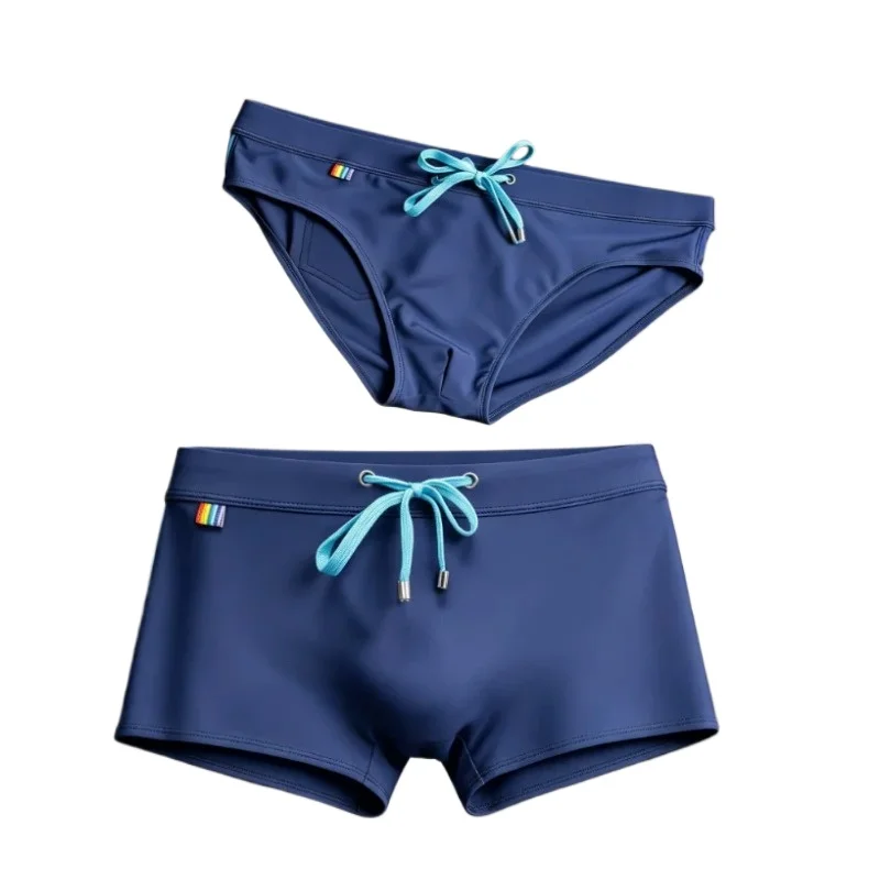 Combination fashion European foreign trade fashion color bar elements triangular beach swimming trunks simple UXH041