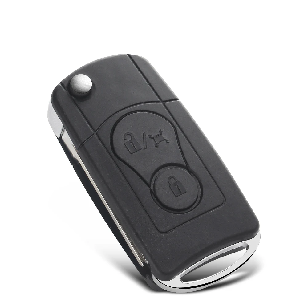 Dandkey For SsangYong Actyon Kyron Rexton SUV 2 Buttons Modified Flip Folding Remote Car Key Shell Key Blank Case Uncut Blade