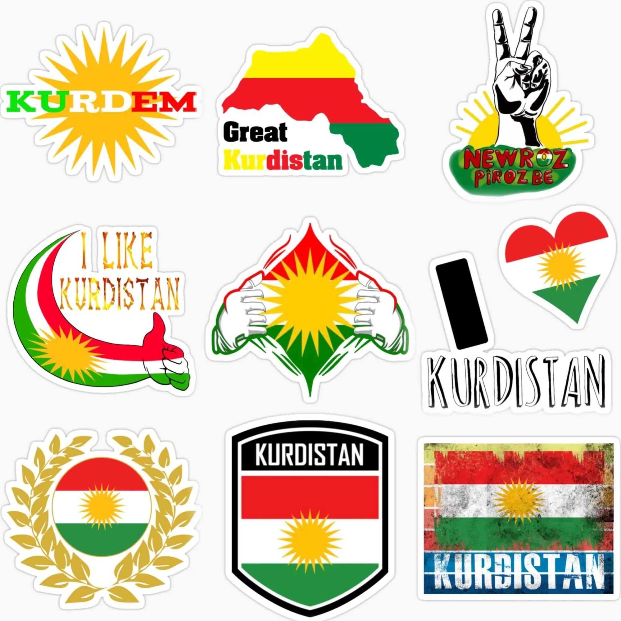 

Kurdistan flag map Car Stickers Table motorcycle off-road racing helmet personalized Decal Accessories Customizable size