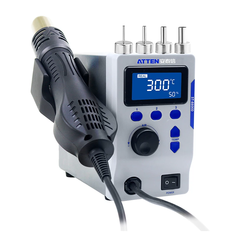 New Digital Display Hot Air   SMD Rework Station Lead-free 800W ATTEN ST-8800D BGA Solder 110V 1 Year Warranty