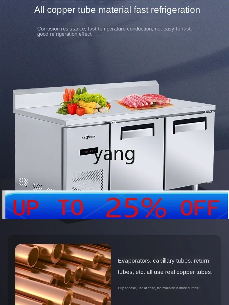 

CX Freeze Storage Worktable Refrigerator Stainless Steel Kitchen Chopping Board 1.5 Refrigerator