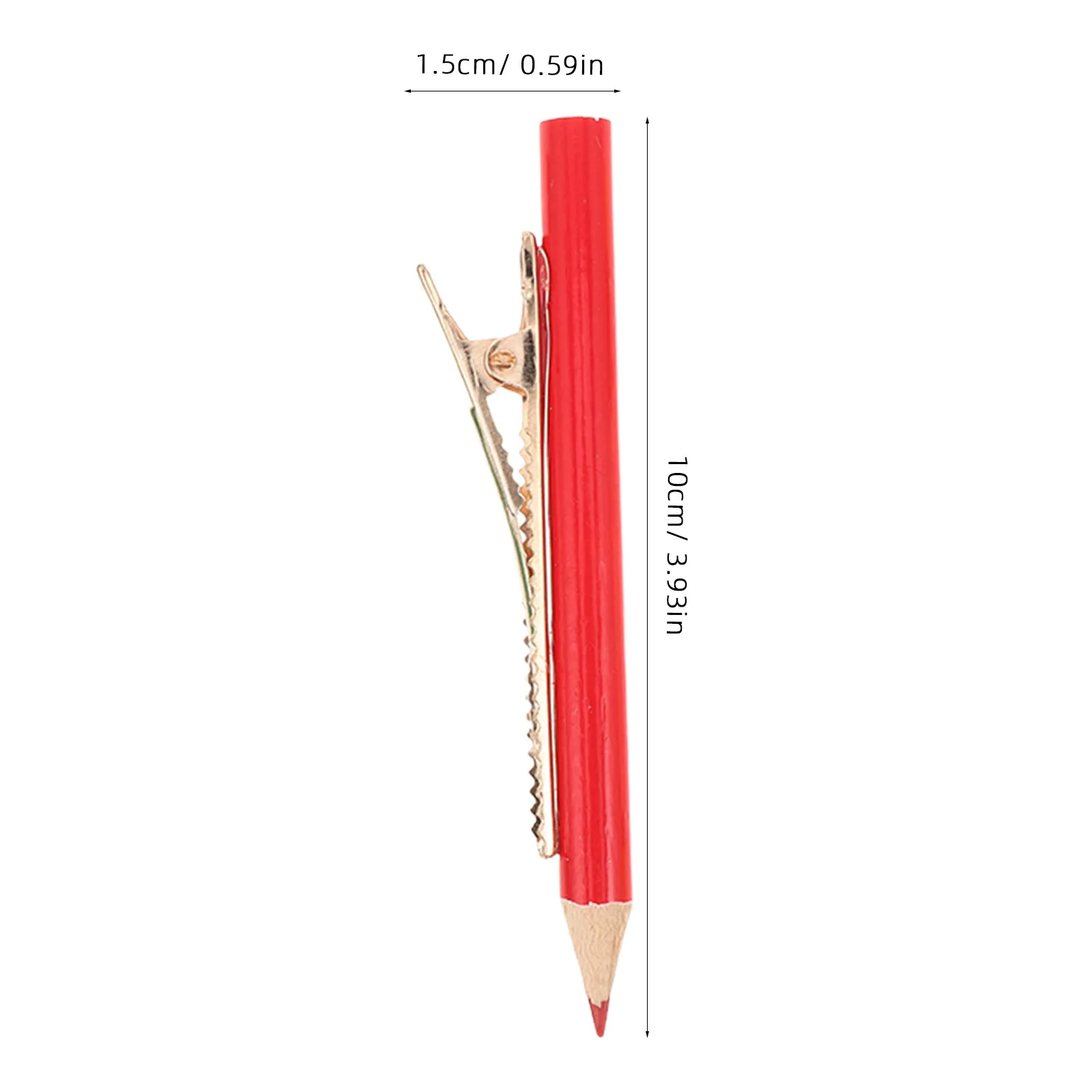 15Pcs Pencil Shaped Colorful Hair Clips Creative Cartoon Pencil Barrettes Back to School Season Hair Accessories Teacher Gifts