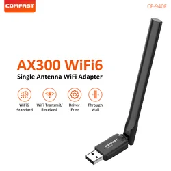 AX300 WiFi6 USB Adapter 300Mbps 2.4GHz WiFi Antena USB2.0 Dongle AIC8800FC Wireless Network Card For Desktop/Notebook CF-940F