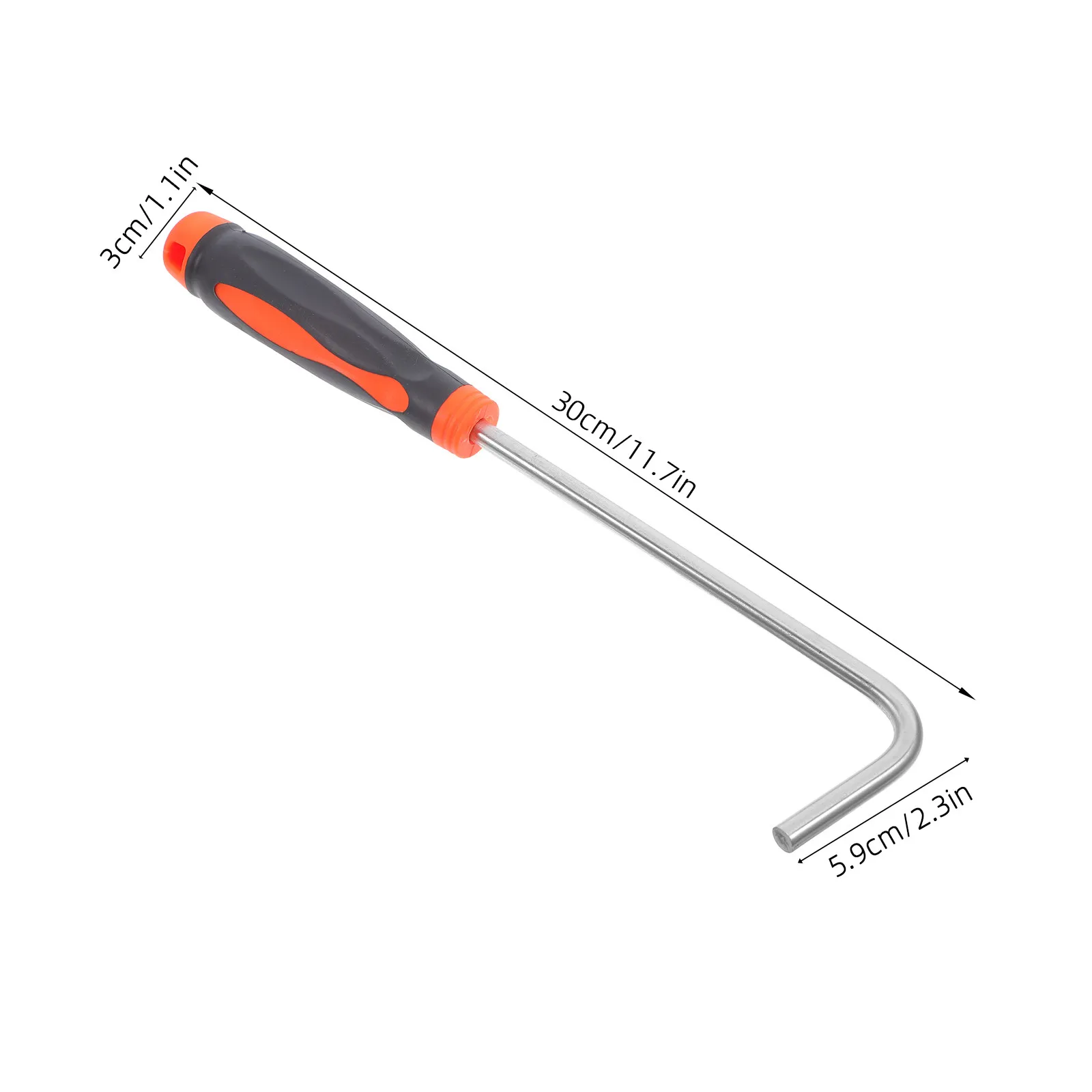 Heavy Duty Stainless Steel Door Lifter Hook for Roller Shutter Doors Manhole Covers and Household Doors with Rubber Grip