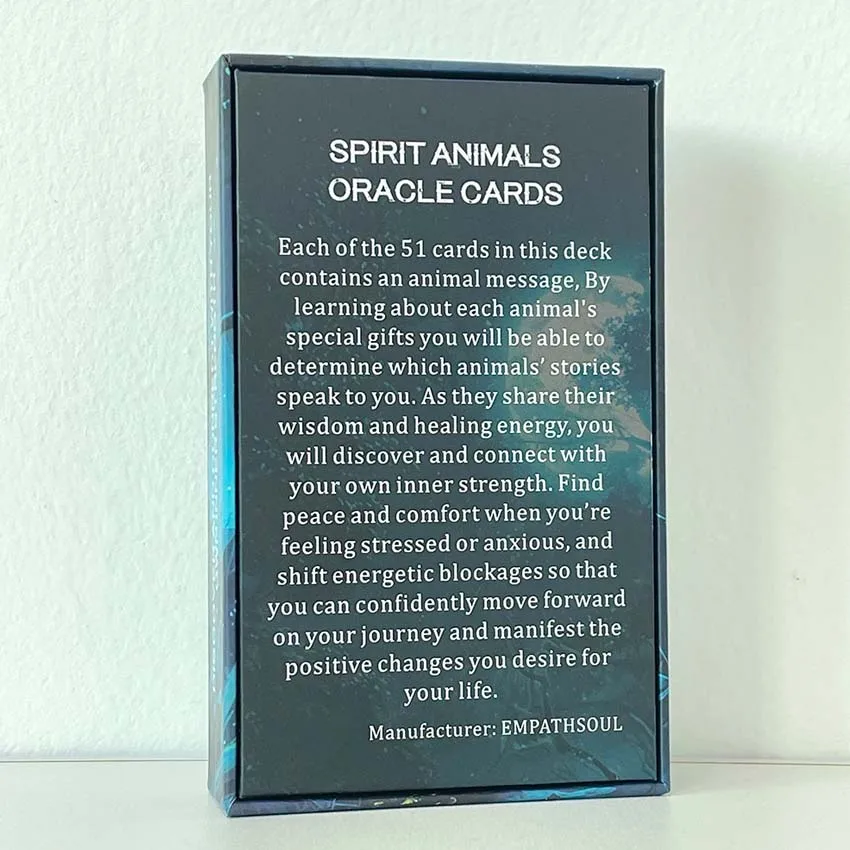 Spirit Animals Oracle Cards, Tarot Cards, Animals Message 12x7cm, 52-Cards