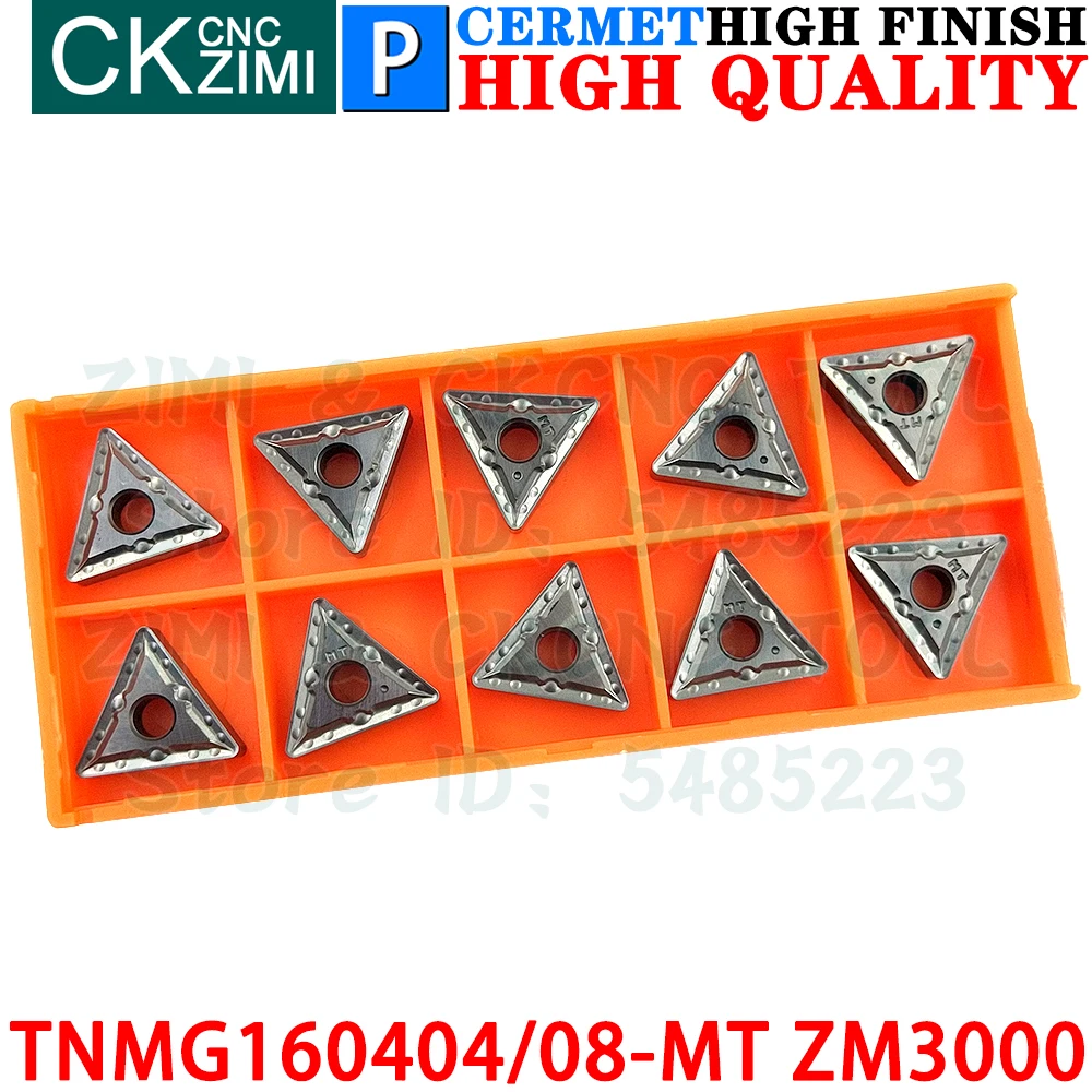TNMG160404-MT ZM3000 TNMG160408-MT ZM3000 كربيد إدراج Cermet تحول إدراج أدوات أدوات مخرطة معدنية باستخدام الحاسب الآلي TNMG 1604 للصلب