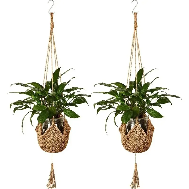Macrame Plant Hanger Rope Flower Pot Net Basket Indoor Outdoor Hanging Planter Home Wall Decor