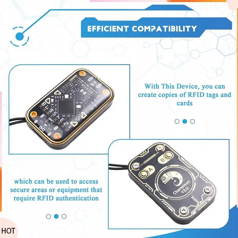 News Chameleon Ultra V2.0 Smart Card Reader Emulator RFID 125Khz 13.56Mhz Card Decode NFC Duplicator 5UID+6CUID Card