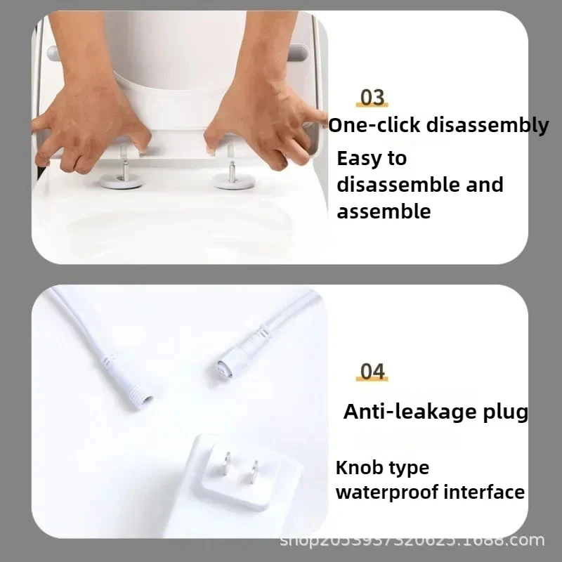 Elektrische Heizabdeckung, intelligenter beheizter Toilettendeckel, konstante Temperatur, wasserdicht und geringer Verbrauch, sicheres Badezimmerzubehör