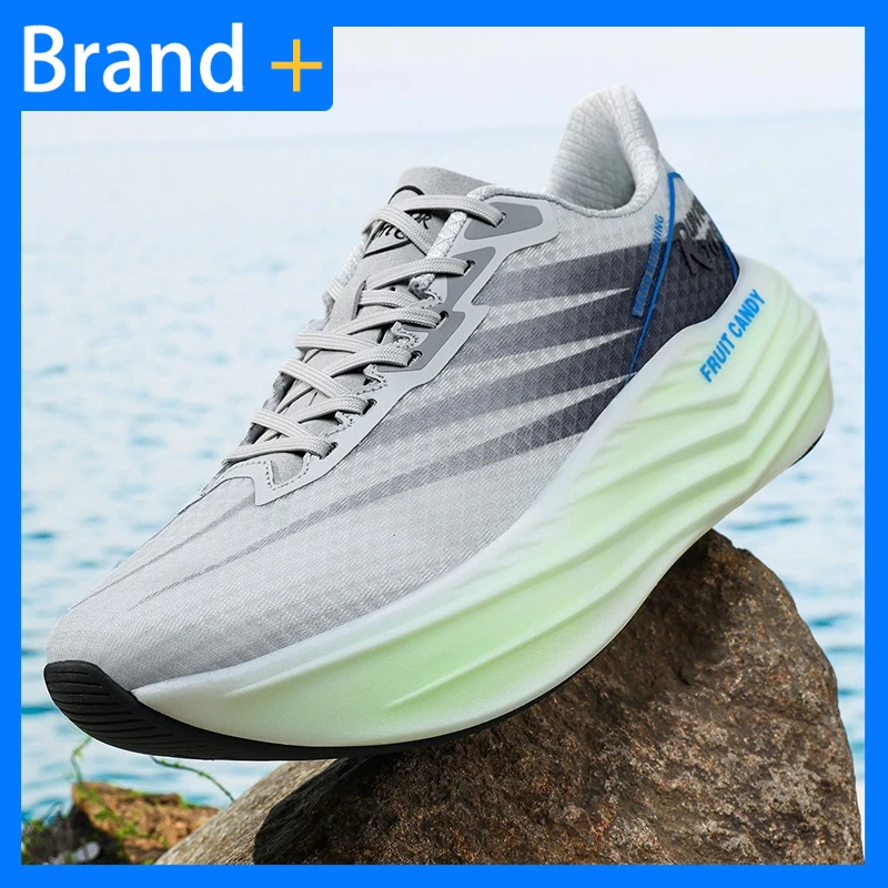 Mens Running Shoes Professional Outdoor Training Anti Slip Cushioning Fitness Shoes Elastic Soft Sole Youth Racing Running Shoes