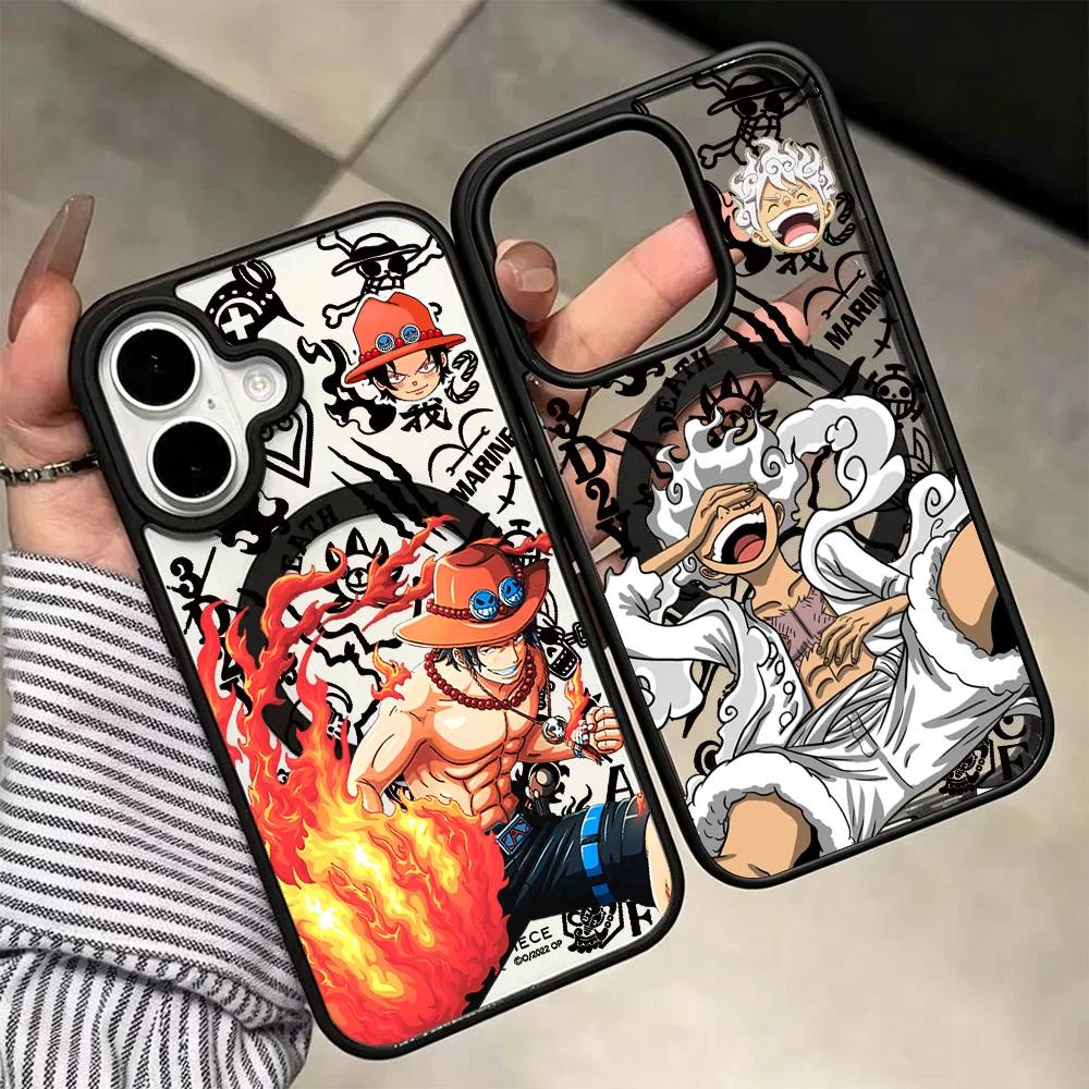 Anime Pieces Cool Ones Phone Cases for iPhone 18 17 17e 16e 16 15 14 13 12 11 Air Pro Max Plus Clear Magnetic Acrylic Back Cover