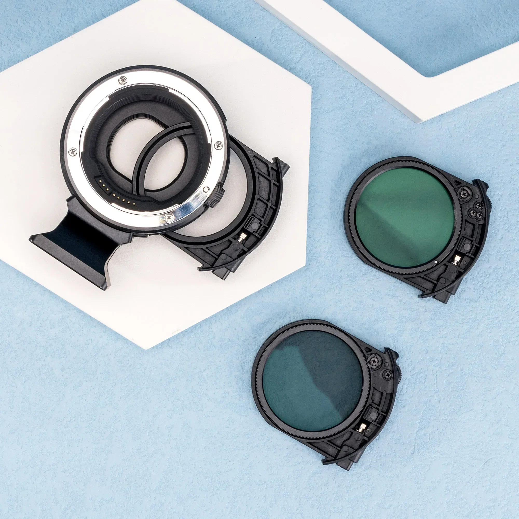 

JJC EF-EOS M Lens Mount Adapter with Drop-In Filters for CAN. EF/EF-S mount lens to EOS-M Mount Camera Compatible with Canon M50