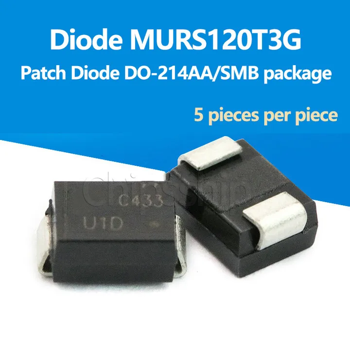 Patch Diode MURS120T3G DO-214AA/SMB Package (5pcs)