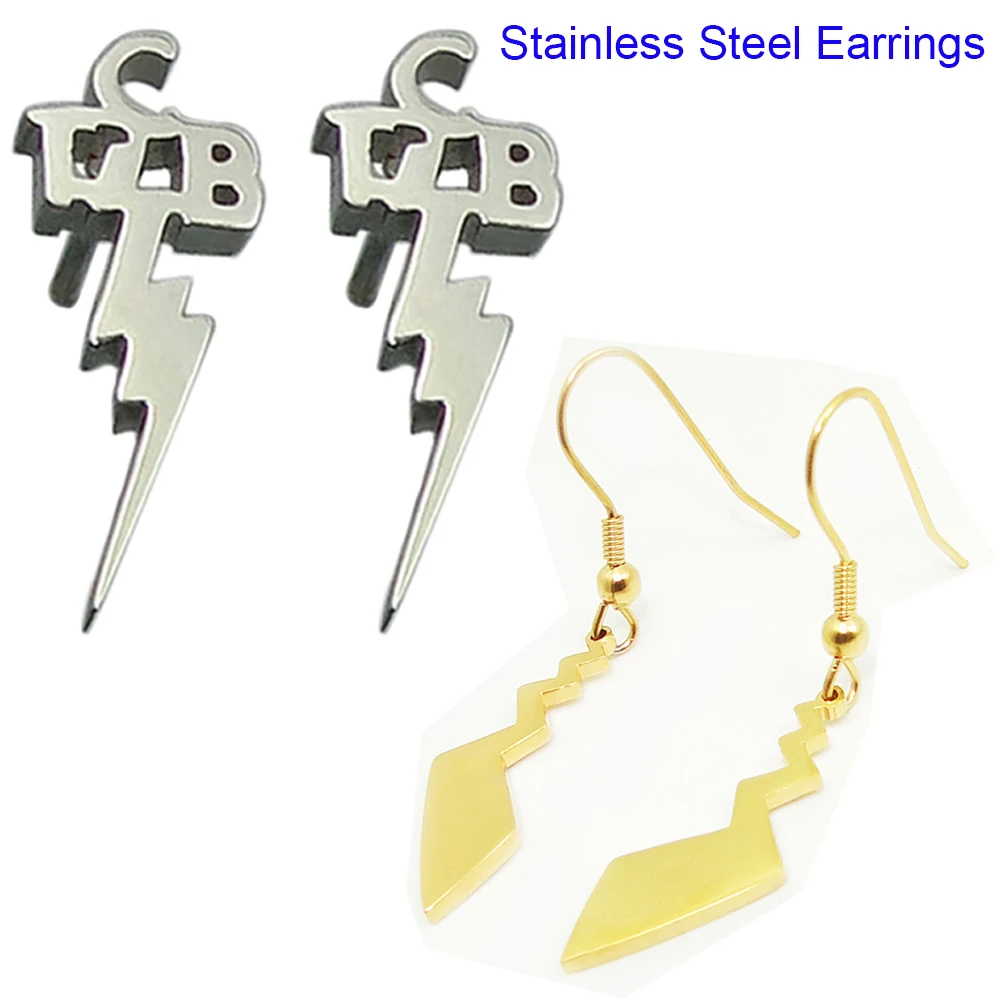 Нержавеющая сталь полые серьги-гвоздики с буквой C и молнией для женщин и мужчин, водонепроницаемые серьги для полировки поверхности, ювелирные изделия, Прямая доставка