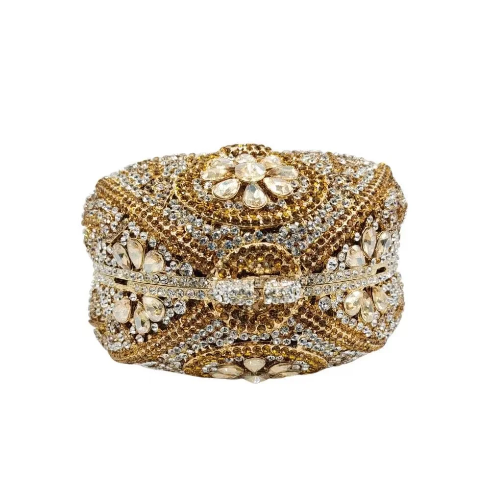 Glitter Birdcage Women Handbag Luxury Metal Box Wedding Party Clutch Purse Crystal Rhinestone Diamond Evening Bag Shoulder Bag