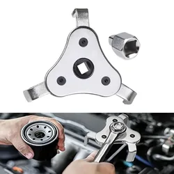 Universal Adjustable Oil Filter Wrench From 2-1/2 inch to 4.5 inch Oil Filter Wrench Tool Set With 3 Jaw Uninstall Removal Key