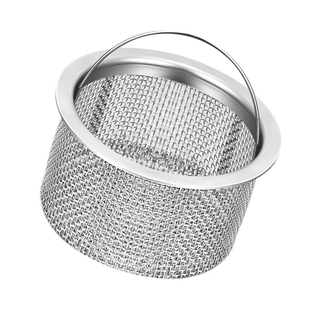 Sink Strainer for Kitchen Use - Stainless Steel 7.5 6.5 6.5cm Drain Filter to Catch Food Particles and Avoid Blockages