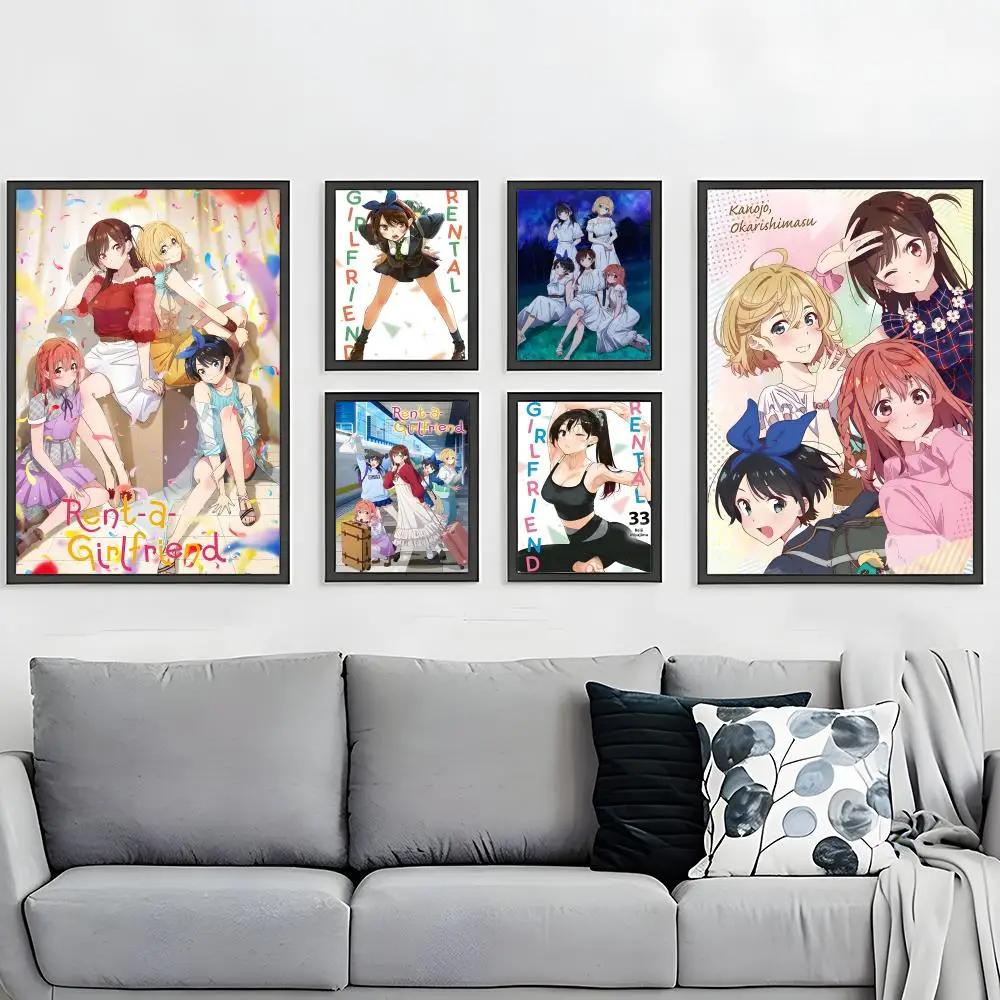 Anime Rent-A-Girlfriend Poster HD Waterproof Self-Adhesive Wall Art – Multi-Scene Use, Top Gift Pick