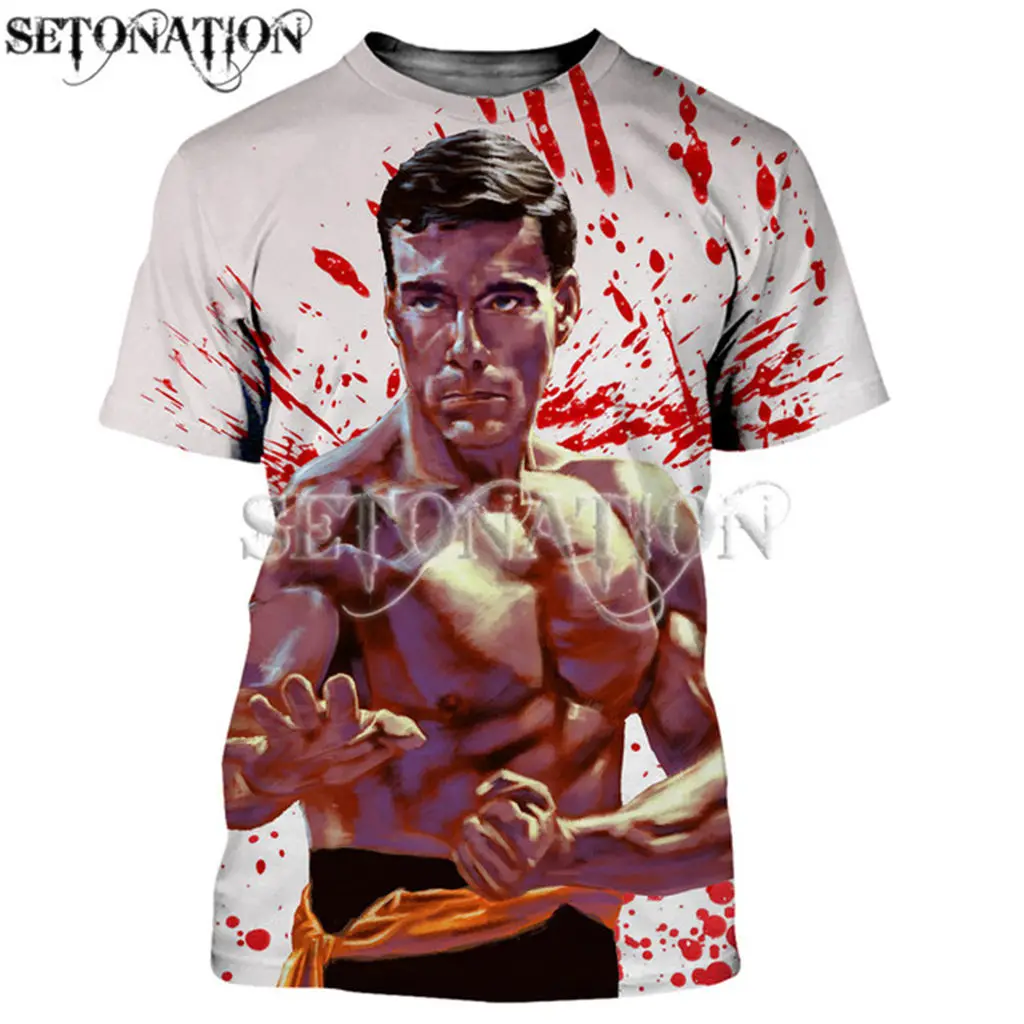 Jean claude Van Damme Bloodsport Kickboxe men women New fashion cool 3D printed t-shirts Harajuku style tshirt streetwear summer