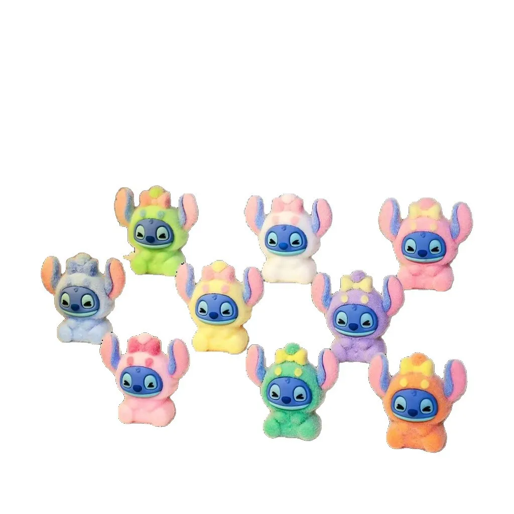 9 pz/set Mini Per Stitch Ornamenti Figura Giocattolo Del Fumetto Figurine Decorazione Del Desktop Modello Ornamenti Giocattoli Delle Ragazze Dei Ragazzi Regalo Di Natale