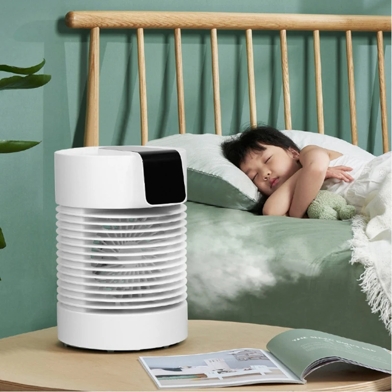 Portable Air Conditioner Fan, Mini Air Cooler 3 Speed Quiet Desk Air Cooling Fan,360° Shaking Head Fan For Home Office