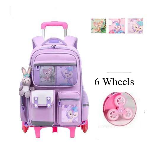 Student School Bag On Wheels School Wheeled Backpack Trolley Backpack School Trolley Bags for Girls Rolling backpack Bag For Boy