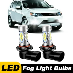 2pcs For Mitsubishi Outlander 2006-2008 2009 2010 2011 2012 Car LED Front Fog Light Blubs 9006 HB4 Lamp White Canbus Accessories