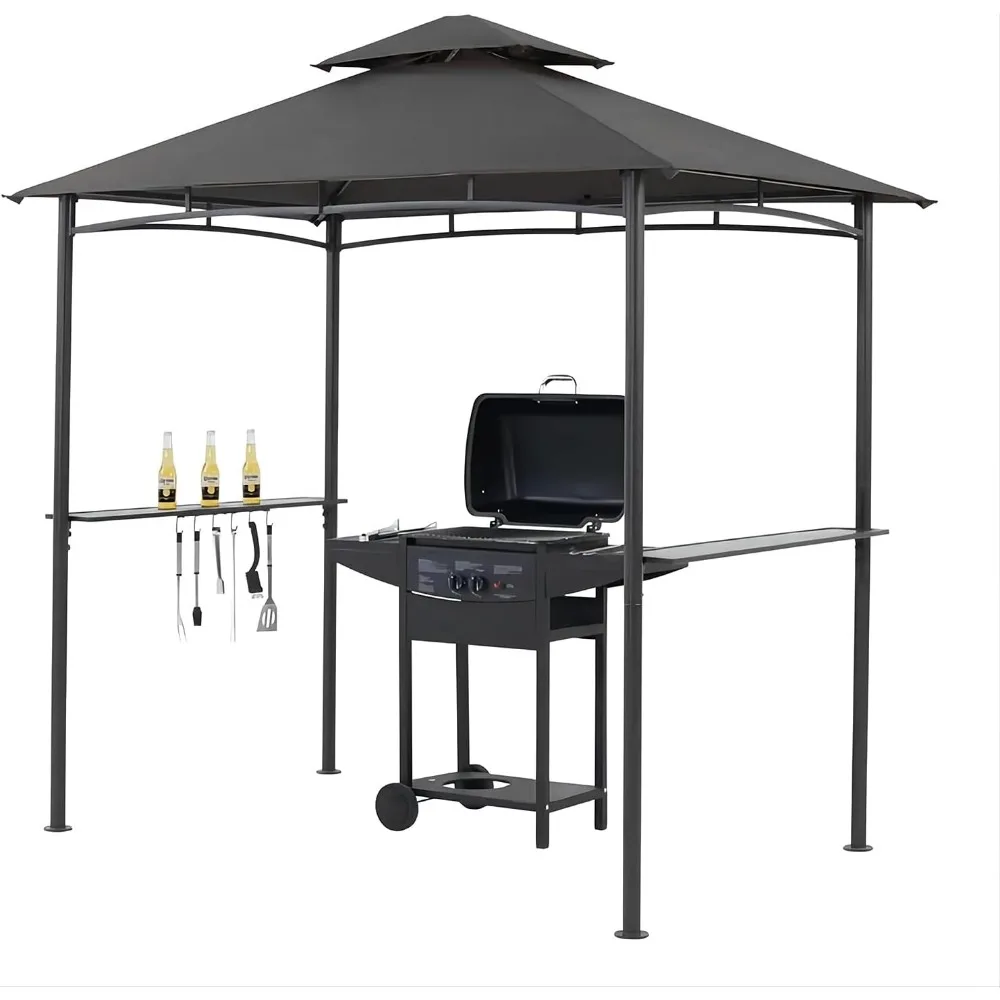 

Outdoor Grill Gazebo Tent BBQ Canopy for Outdoor Barbeque Shelter Girll Canopy Grill Gazebo Hardtop with Stable Steel Frame / L9