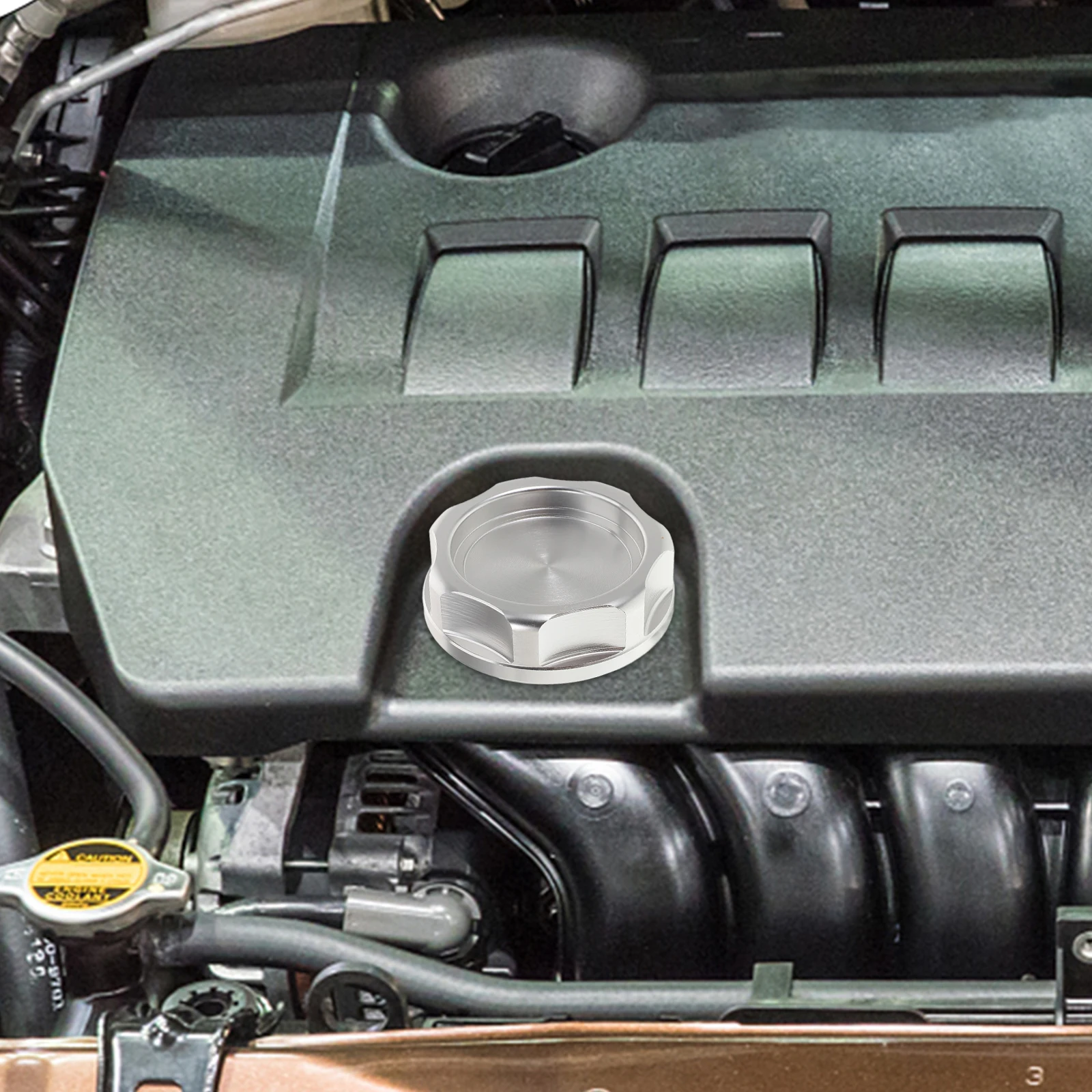 

Aluminum Alloy for Cars Tank Filler Cover Auto Fuel Cap Car Engine Oil Cap Efficient Sealing Prevention Oil Leakage