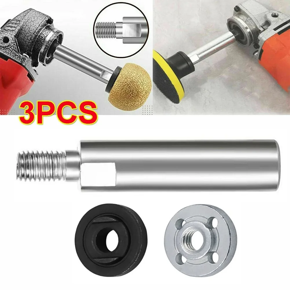 

3pcs Angle Grinder Extension Connecting Rod 80mm M10 Thread Extended Shaft Polisher Lock Polishing Machine Accessories