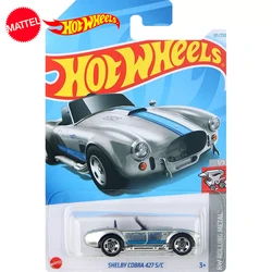 Coche Original de ruedas calientes para niños, vehículo de colección de Metal rodante, 24K, Shelby Cobra 427 S/C, modelo de aleación fundida a presión, regalo 1/64