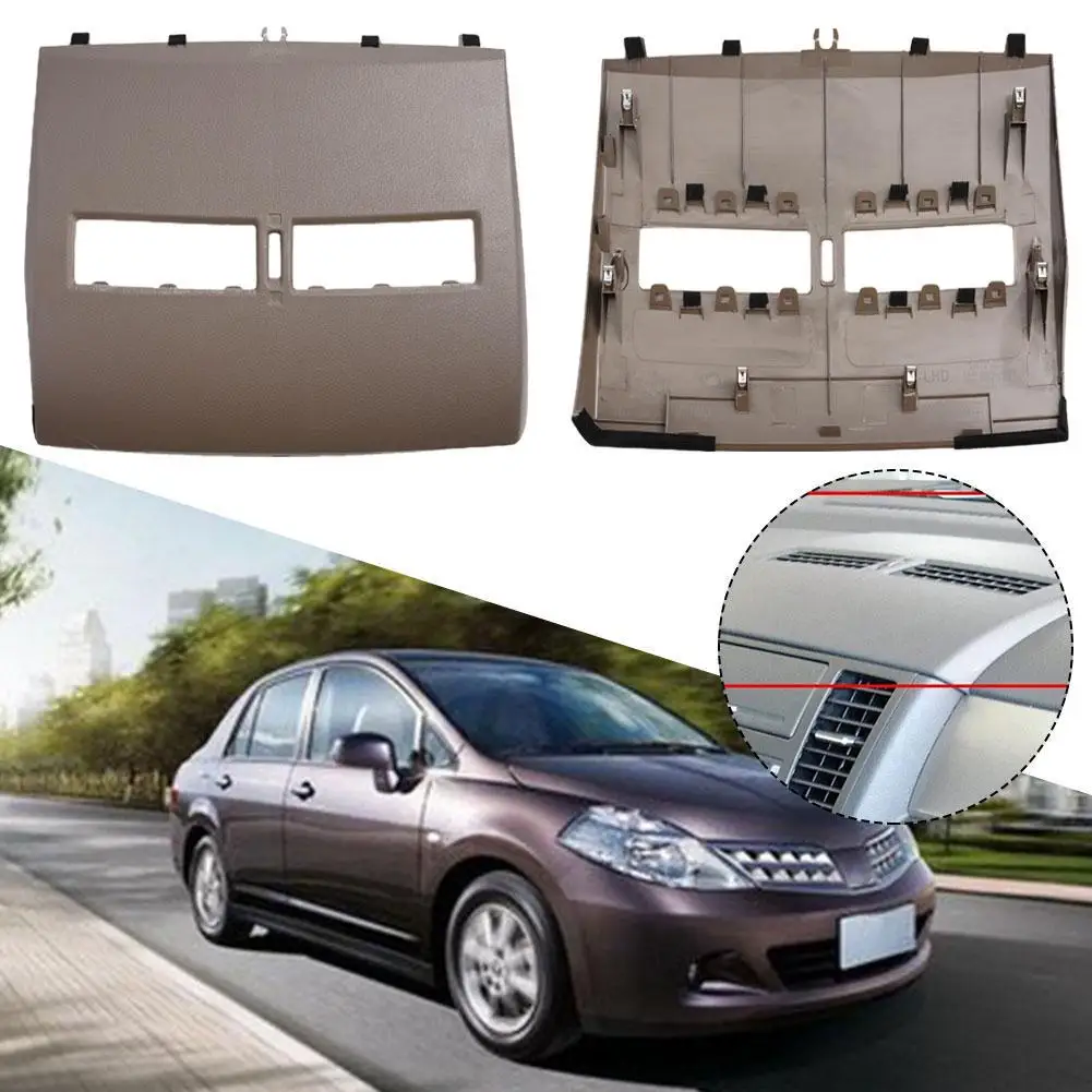 Car Dashboard Air Conditioning Outlet Panel Grille Cover for Nissan Tiida 2005-2011 68414-ED50 Car Instrument Cover Plate