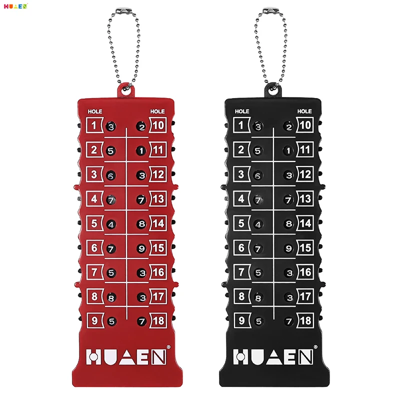 18 Hole Golf Stroke Putt Score Counter Golf Score Indicator With Key Chain, Golf Score Counter Black Red