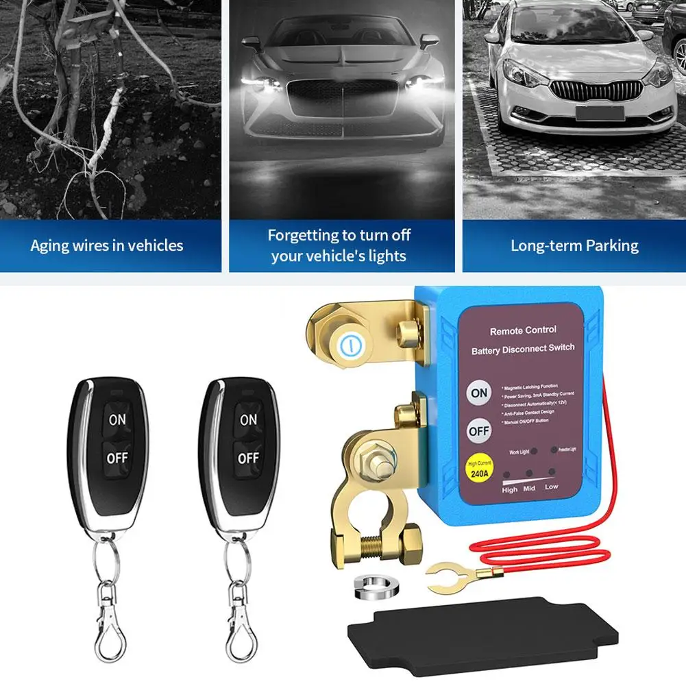 Afstandsbediening Batterij Ontkoppelingsschakelaar 12V 240a Kill Switch Automatische Power Uitgeschakeld Schakelaar Afstandsbediening Schakelaar Voor Auto M6t5