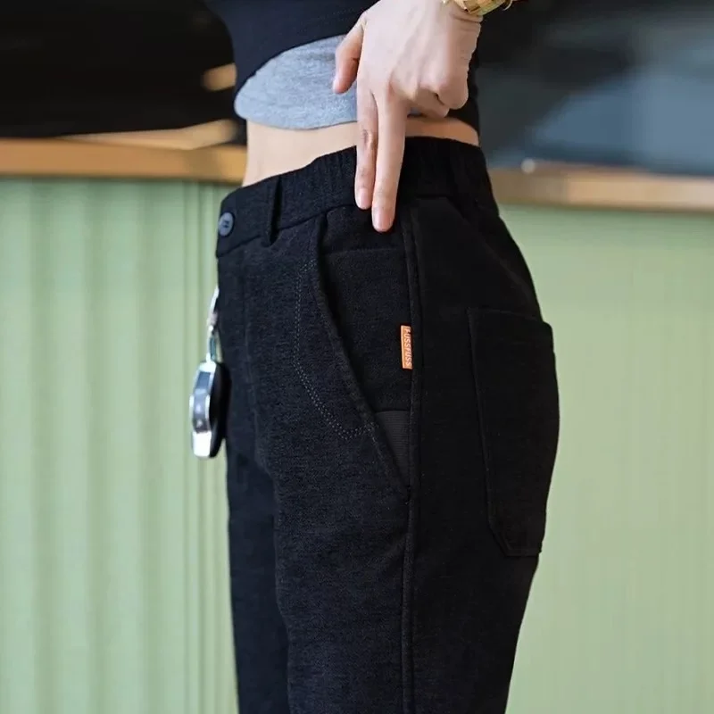 

Мужские повседневные брюки Rongkun 2026: весенне-осенние, из синели, легкие, деловые, повседневные, классический крой, на флисовой подкладке