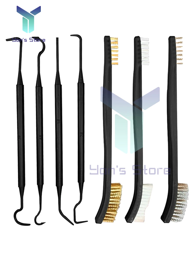 7Pcs Dual Head Cleaning Brushes 6.7 Inches Nylon Copper Brass Brush Head   Precision Instruments Electronic Boards Cleaning Tool