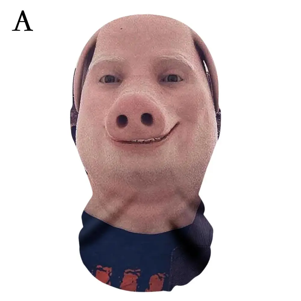 John Pork Smiling Interessante 3D-gedruckte nahtlose Maske, Kopfbedeckung, Party-Cosplay-Requisiten, UV-Schutzschild, Ronaldo-Muster, Geschenk