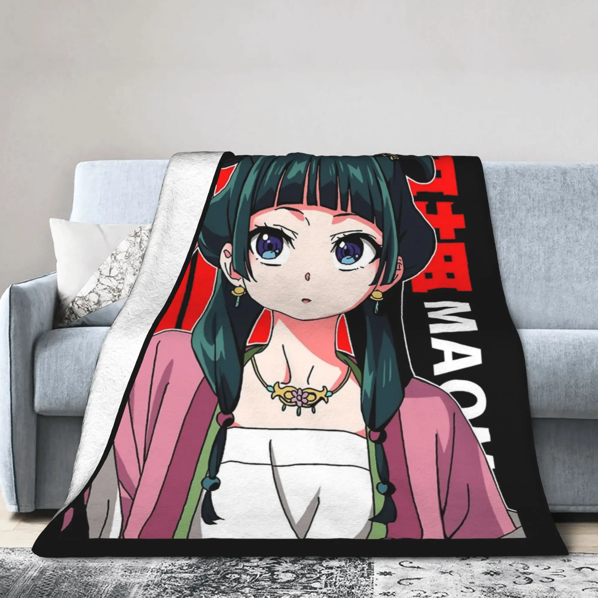 Maomao The Apothecary Diaries Blanket Coral Fleece Plush Autumn/Winter  Portable Super Warm Throw Blanket for Sofa Car Bedspread