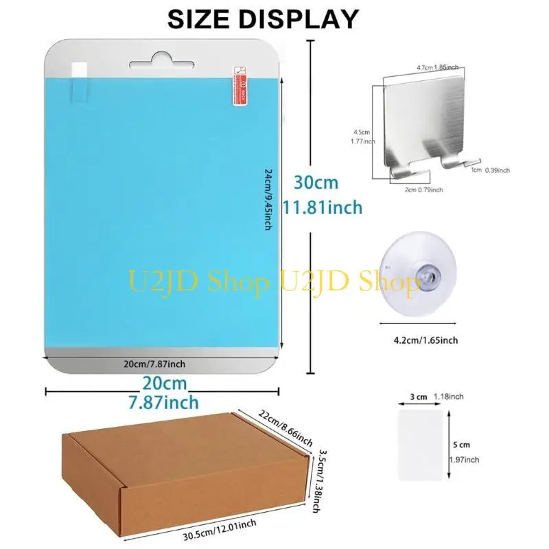 Espelho barbear acrílico U2JD Espelho maquiagem para banheiro casa e necessidades viagem