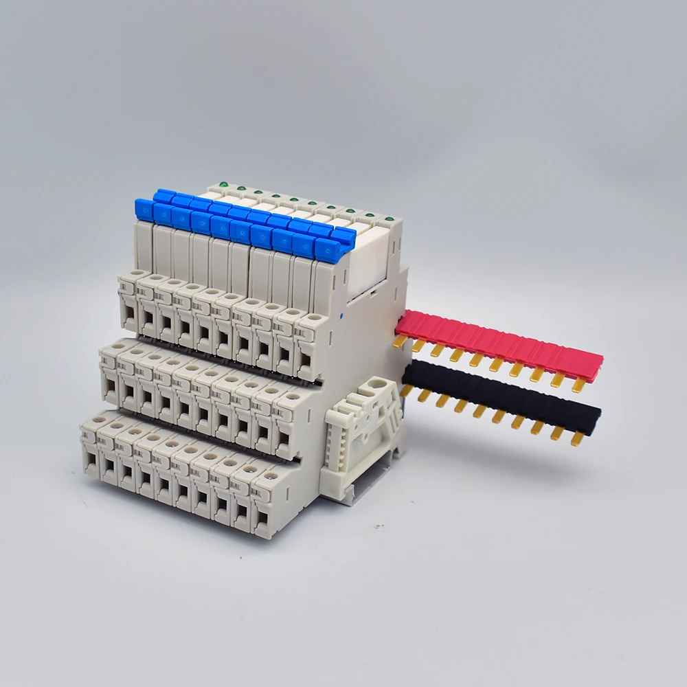 10PCS DIN Rail Relay Module HF 41F Slim Relay With LED 6A 5V 12V 24V 41F-5-ZS 41F-12-ZS 41F-24-ZS High Frequency Relay