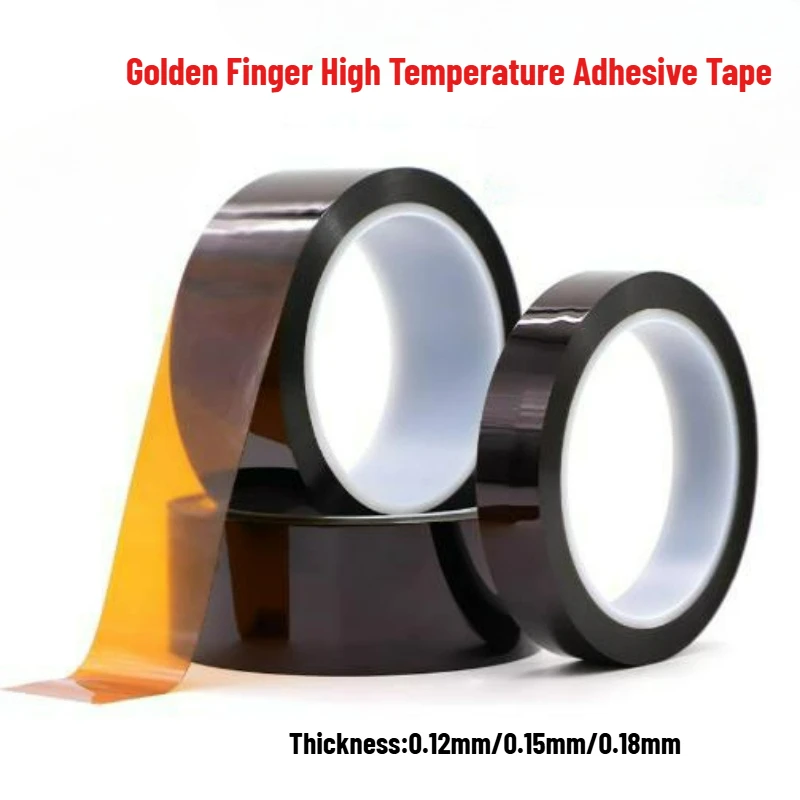 Thick 0.12/0.15/0.18mm Polyimide Brown Gold Finger Vacuum Tire Pad Special High Temperature Resistant Tape 300 ℃ Insulation Tape