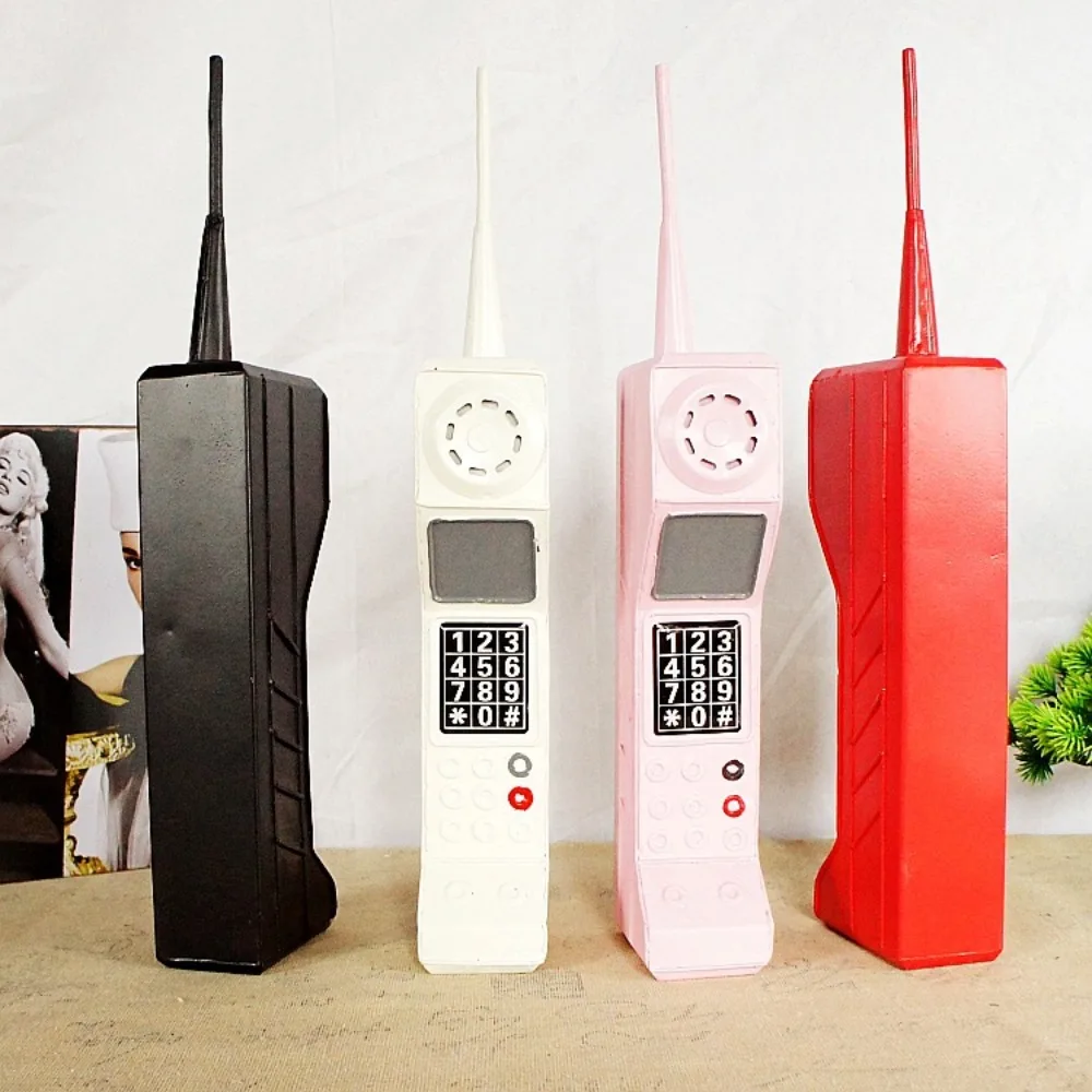 Retro Mobile Brick Phone Model 80'S 90'S Old-Fashioned Brick Cell Phone Decoration Crafts Metal Vintage Old Classic Design
