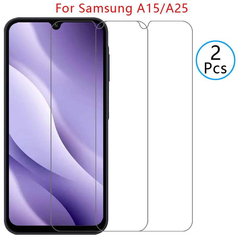 Protector de pantalla de vidrio templado para Samsung Galaxy A15 A25, película protectora para A15 25 15A 25A 5G, Samsung A15, Samsung A25