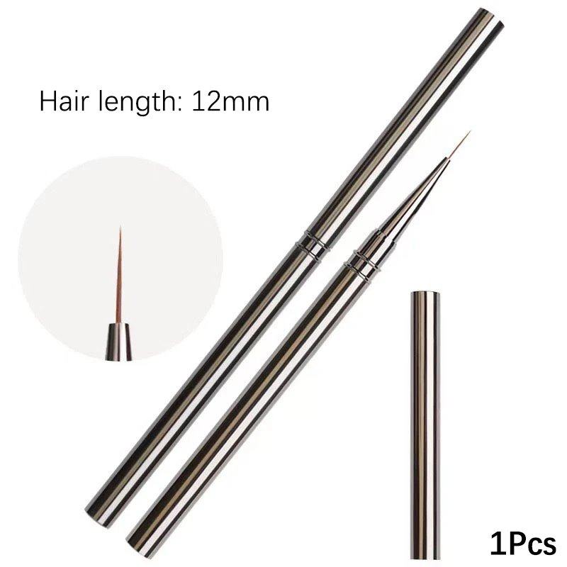 

【WHB43】1Pcs Nail Art Brushes French Nail Liner Pens 10/12/23mm Ultra-fine Long Wire Drawing Painting Manicure Tool