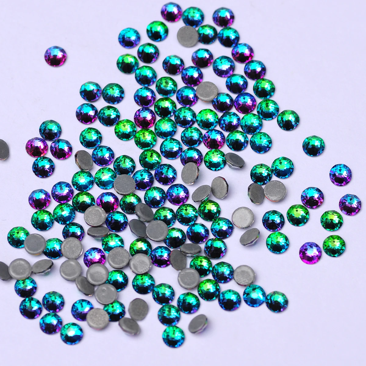 YANRUO 2088HF All Sizes Green Volcano Hotfix Rhinestones Glass Glitter Crystals for Clothing Shoes Gemstones