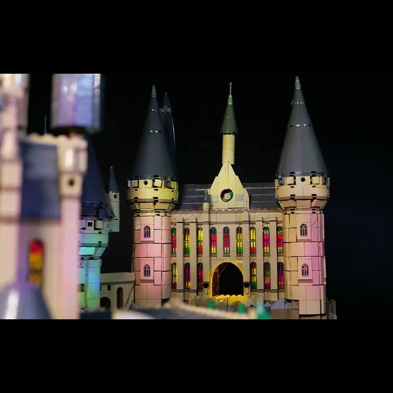 Kit de luz led compatível com castelo mágico hogwa 71043 blocos de construção tijolos cidade diy lâmpada brinquedos presente conjunto não incluído modelo