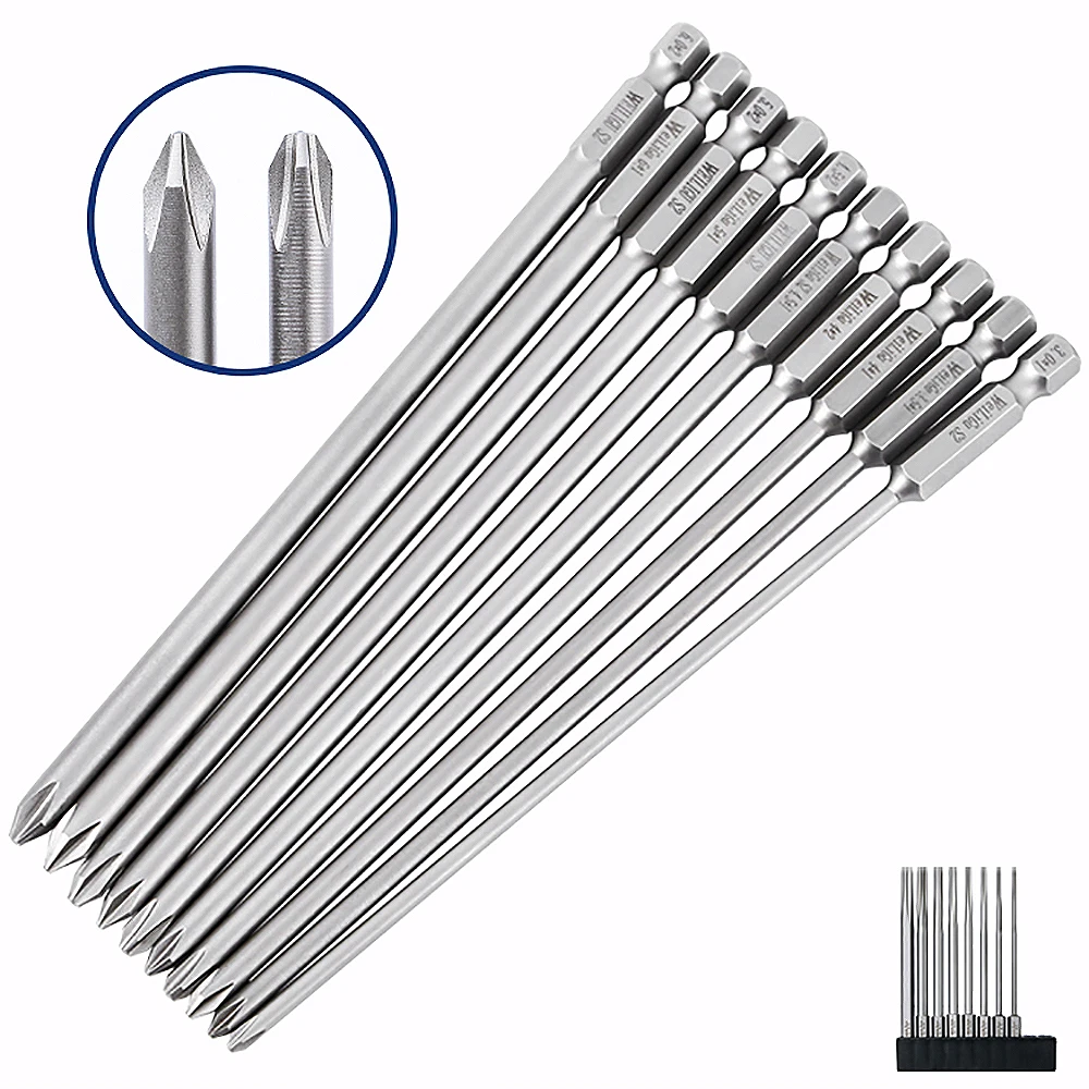 

1Pcs Phillips Shaped Electric Screwdriver Head 50mm 75mm Long S2 Alloy Steel Round Handle Magnetic Phillips Shaped Screwdriver